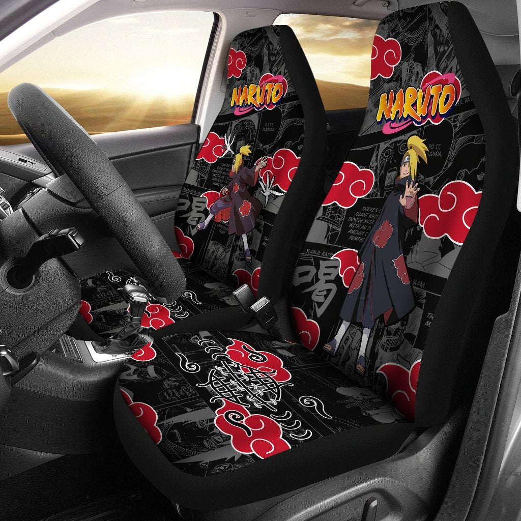 Akatsuki Deidara Car Seat Covers Custom Naruto Anime Car Accessories