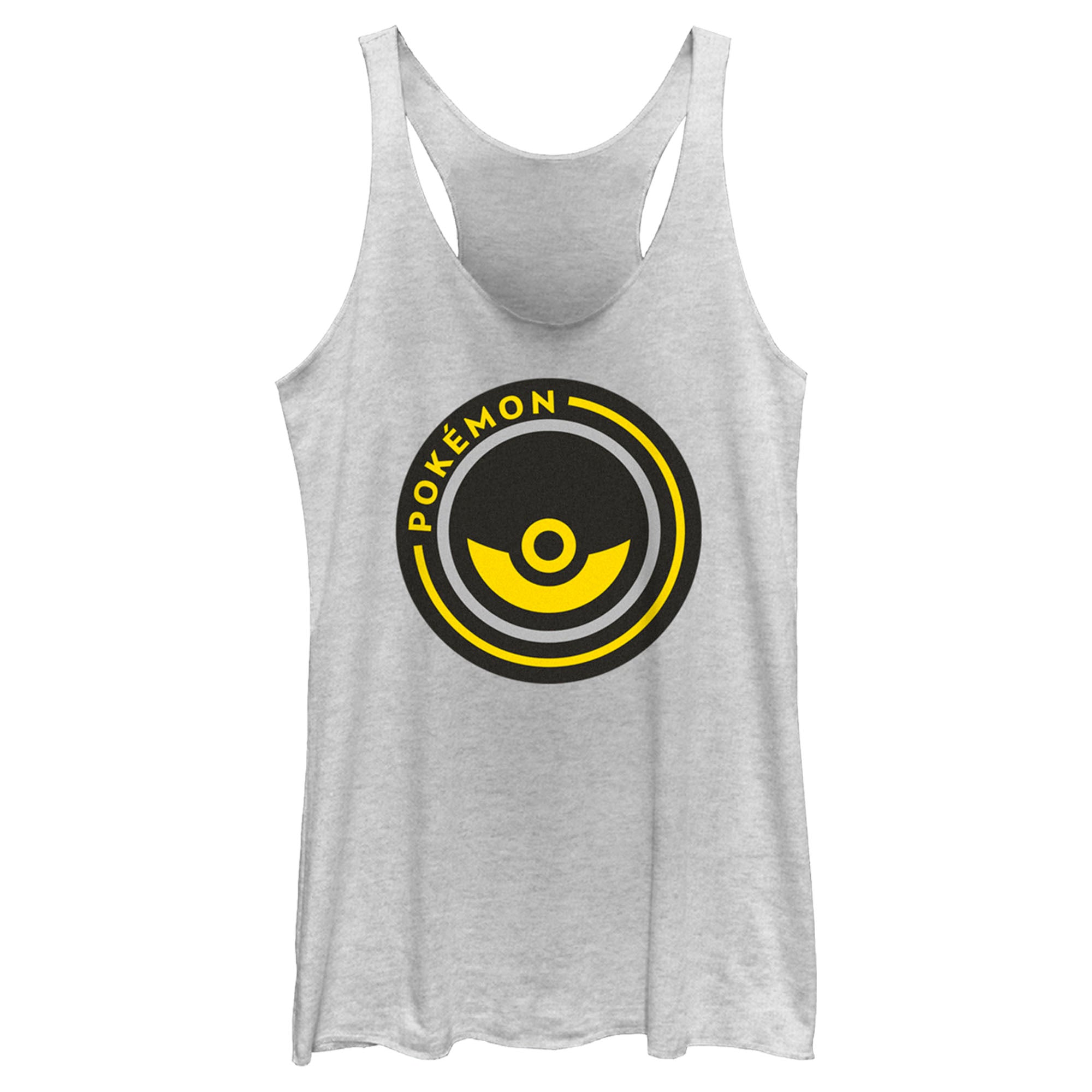 Women’S Pokemon Pokeball Circle Badge Racerback Tank Top