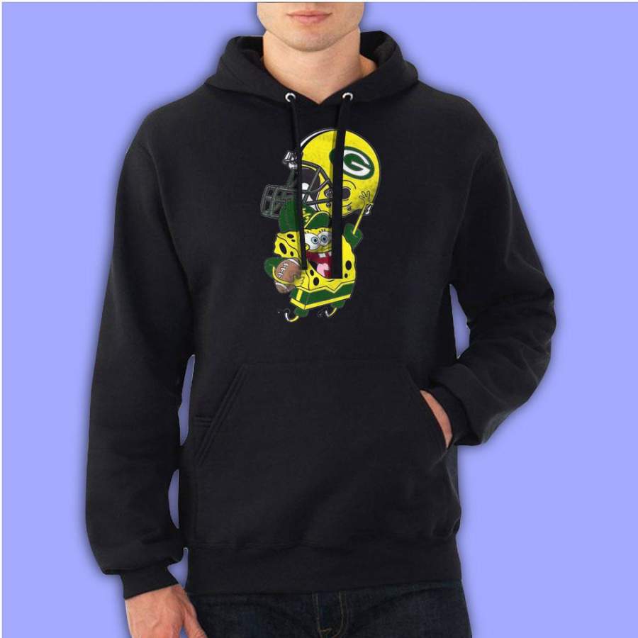 Spongebob Is Cheering On The Green Bay Packers Men’S Hoodie