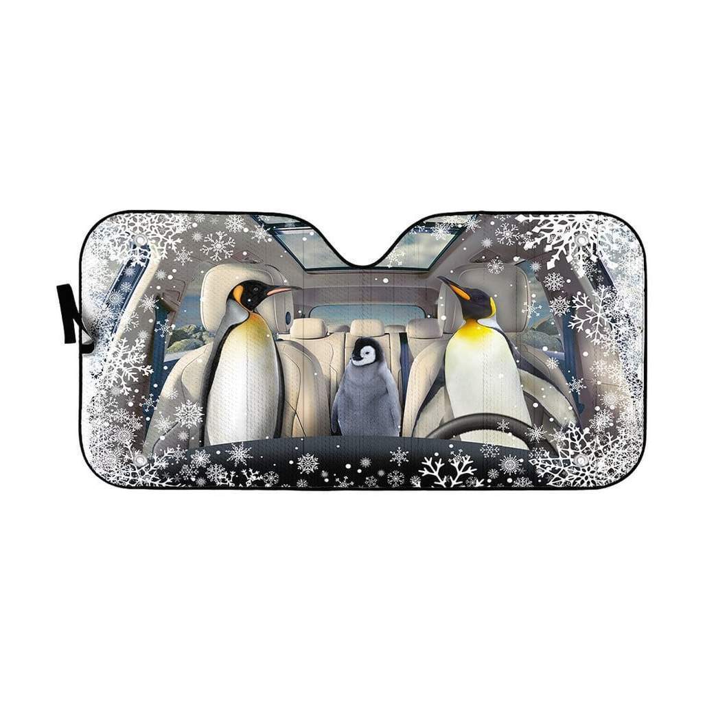 Gearhuman 3D Penguin Family Custom Car Auto Sunshade amazing best gift ideas 2021