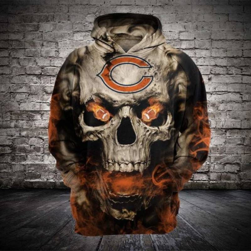 Skull chicago bears full printing shirt – maria