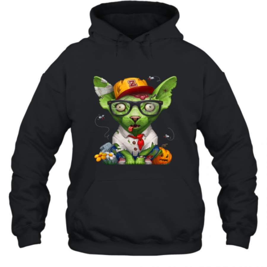 Zombie Sphynx Cat Halloween shirt Hoodie