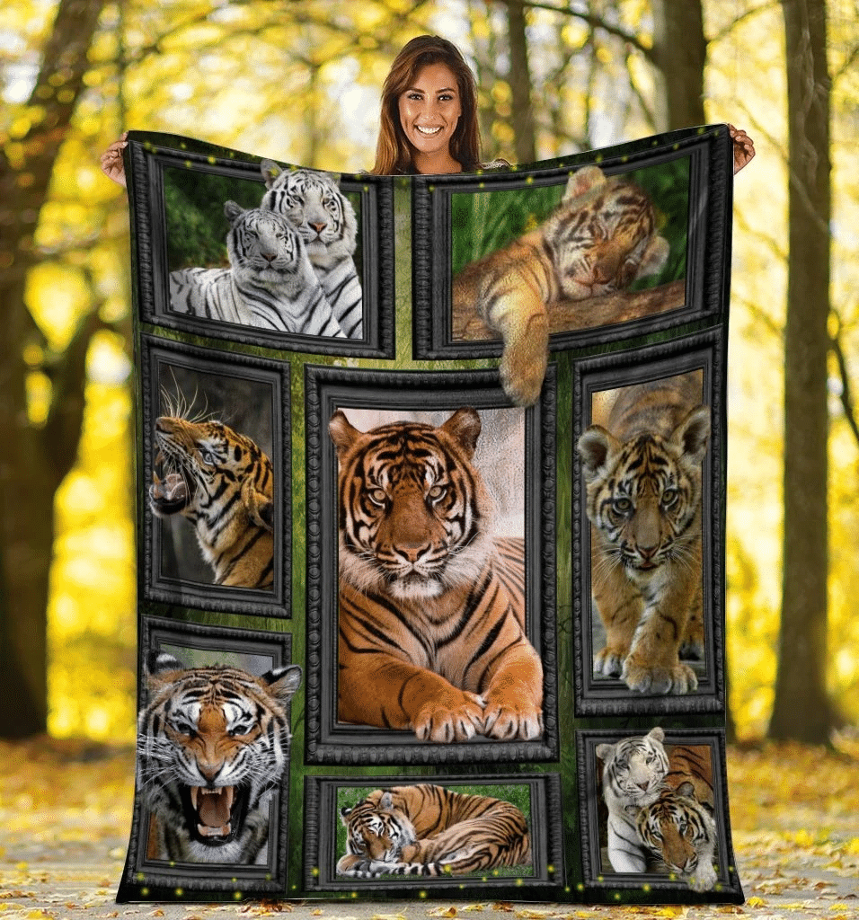 3D Tiger Wild Animals Cozy Fleece Blanket Sherpa Blanket