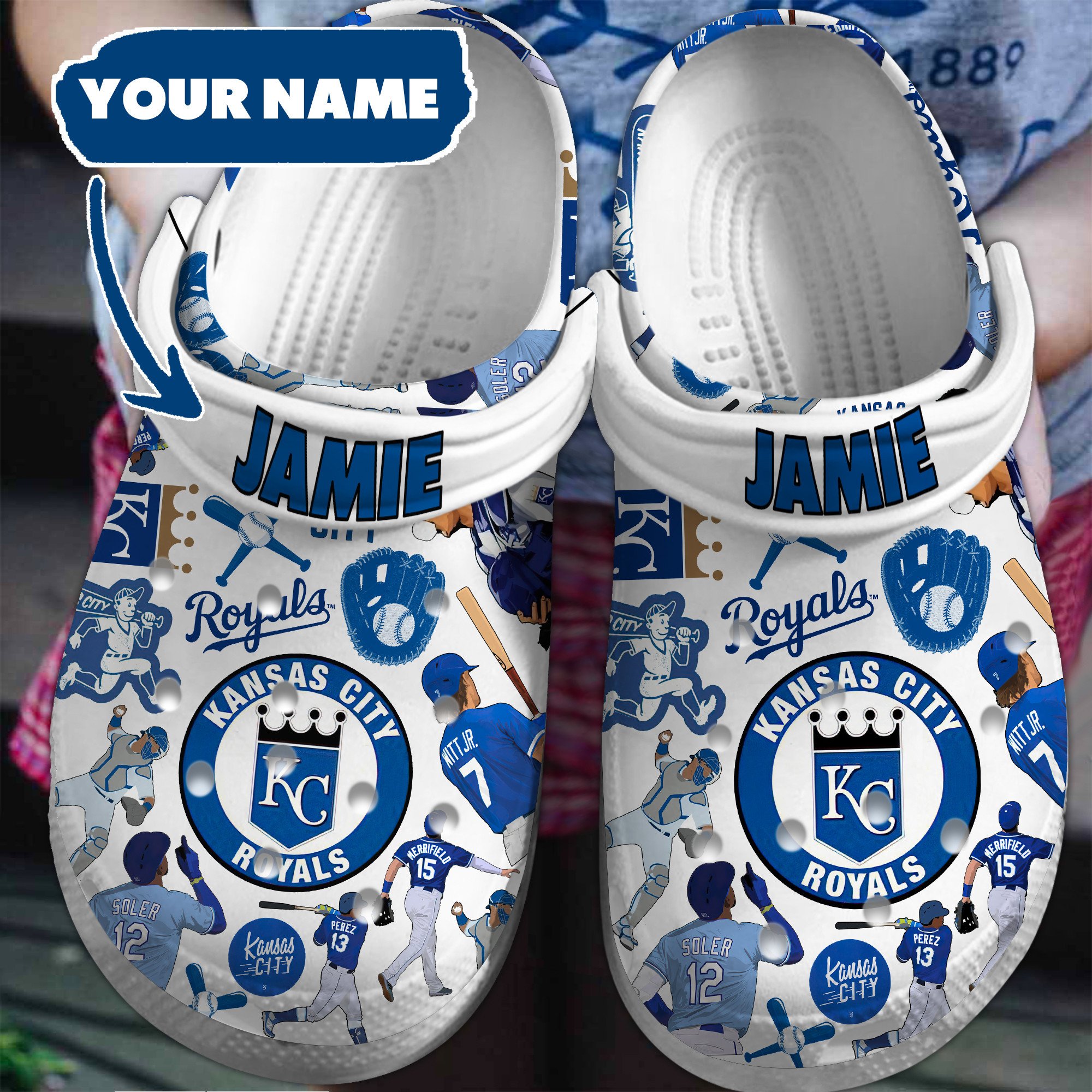 Kansas City Royals MLB Sport Crocs Clogs Crocband Shoes Comfortable For Men Women and Kids 4