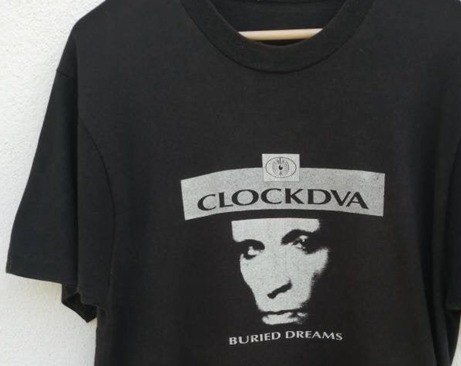 Vtg Late 80S Early 90S Clockdva – Buried Dreams 1989 Album Band Tshirt Electro Industrial Post Punk Throbbing Gristle Psychic Tv