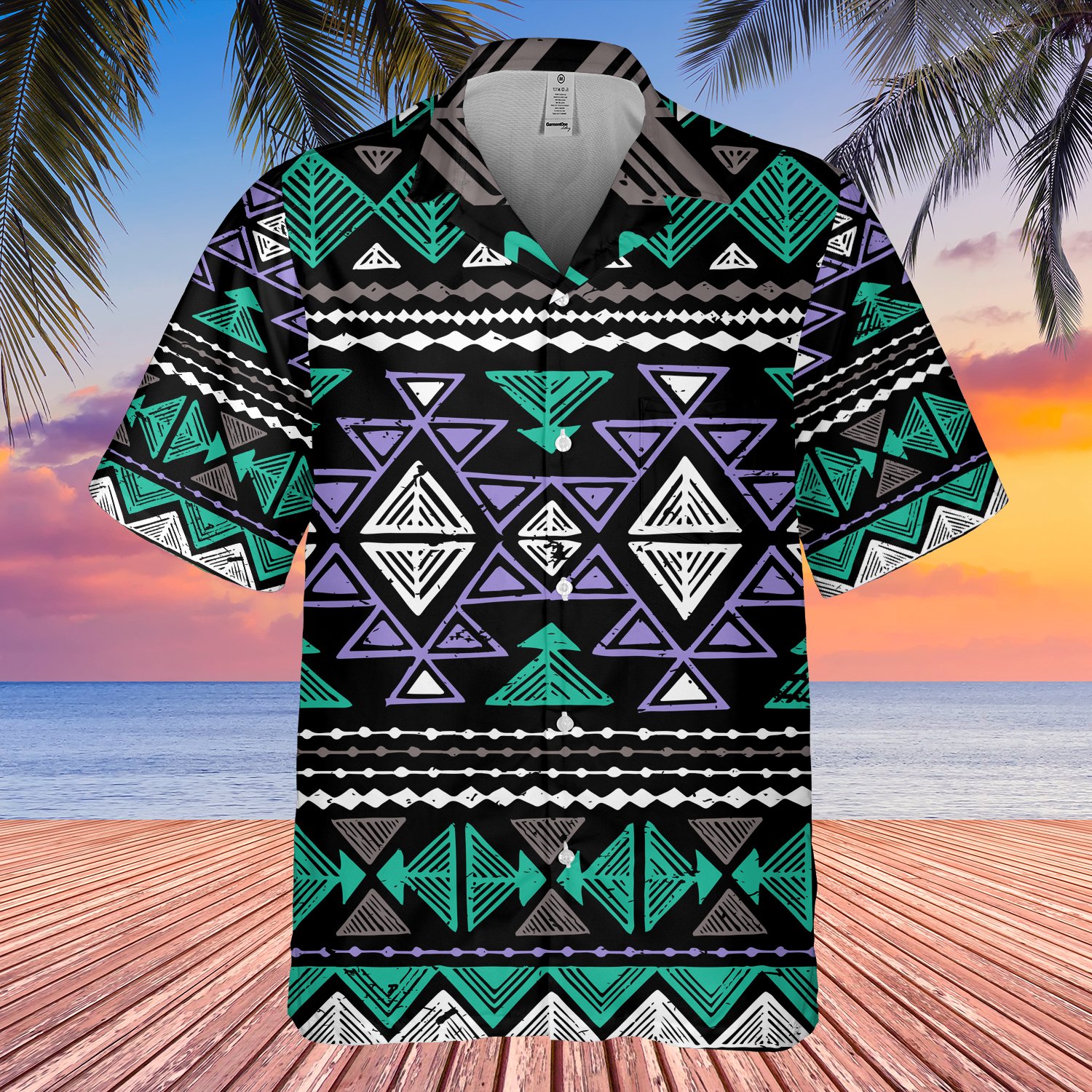 Neon Color Tribal Hawaii Shirt Ha59835