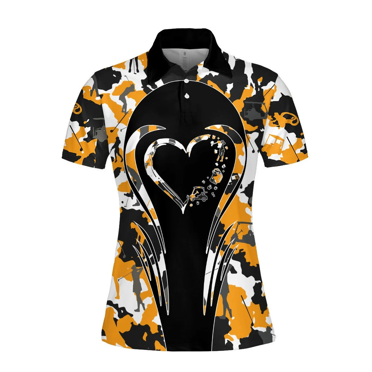 Love Golf And Beer Camouflage Pattern Woman Polo Shirt