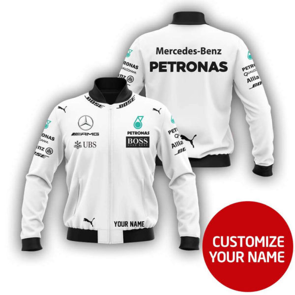 Custom Name Bomber Jacket Mercedes, Mercedes 3D Spring Autumn, Mens Casual Jacket, Car Sports Vt28