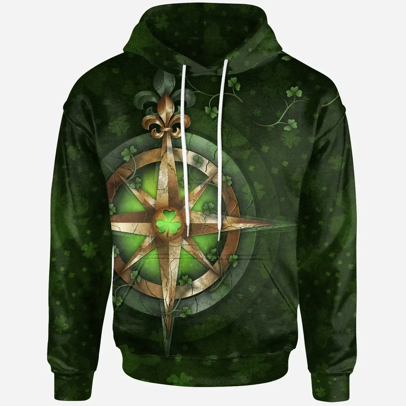 St. Patrick’S Day Celtic Irish Compass Shamrock Shirts Hoodie Zip Hoodie Sweater