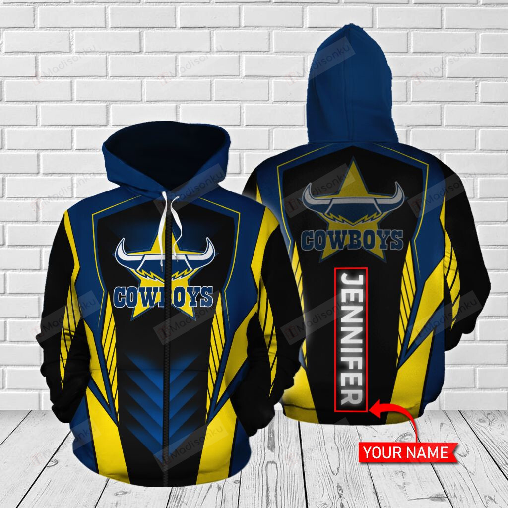 Personalized North Queensland Cowboys Custom 3D All Over Print Hoodie