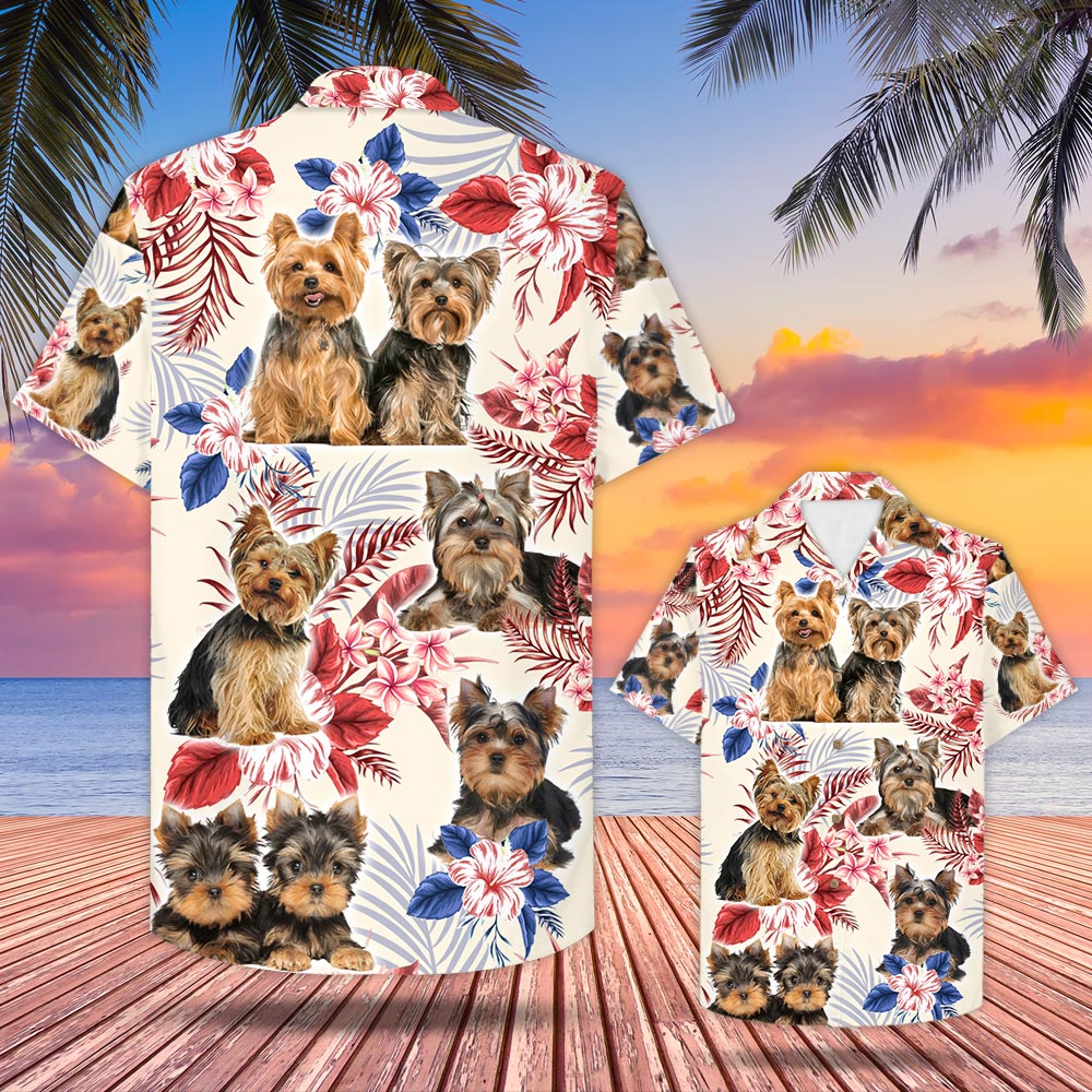 Yorkshire Terrier Usa Flag Hawaii Shirt Ha29141