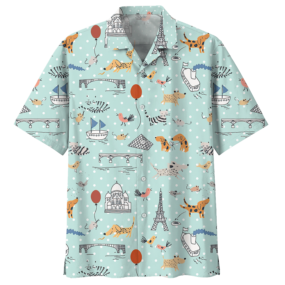 Dachshund Blue Awesome Design Unisex Hawaii Shirt For Men And Women Ha104254