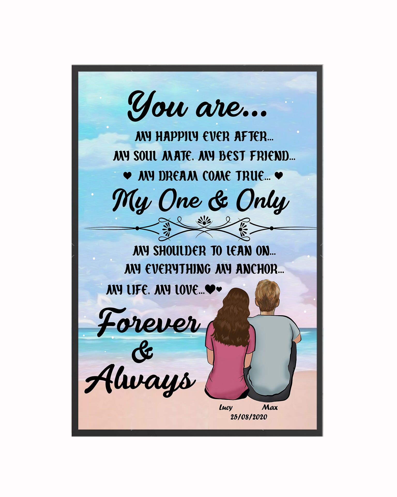 Custom Personalized hairstyle name Valentine’s day wall prints poster gift ideas for room him boyfriend husband her girlfriend wife couple – You Are TY1812 – Personalizedwitch