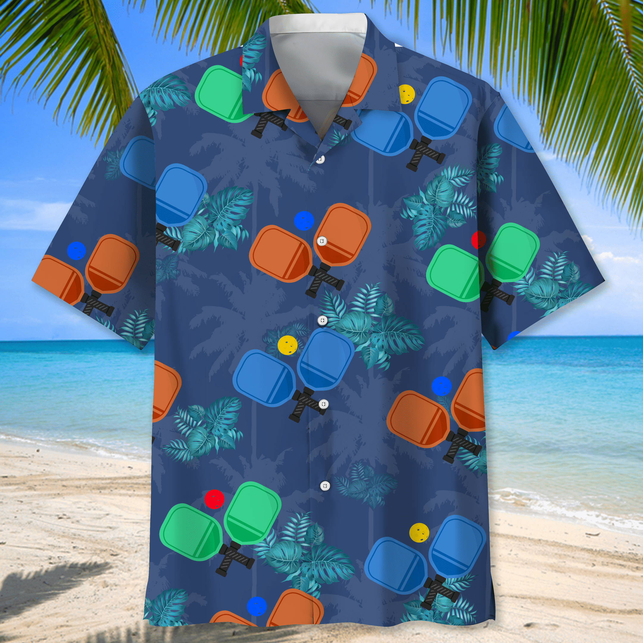 Pickleball Tropical Hawaiian Shirt Pickleball Tropical Hawaiian Shirt