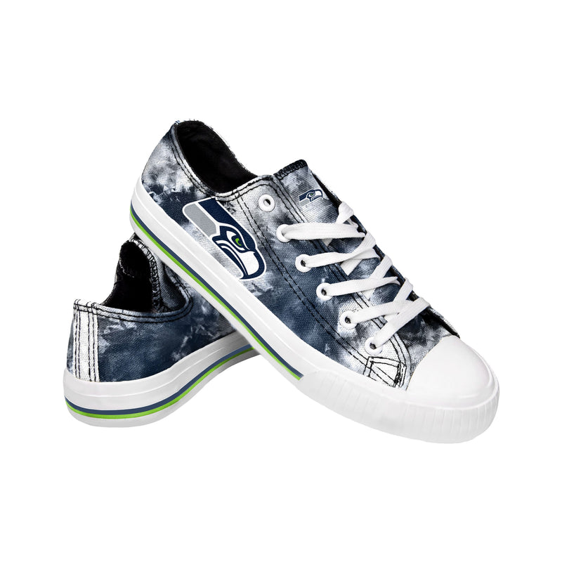 Seattle Seahawks NFL Womens Low Top Tie-Dye Canvas Shoes