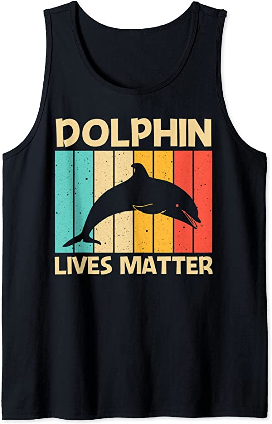 Cool Dolphin For Men Women Dolphins Beluga Whale Sea Animal Tank Top