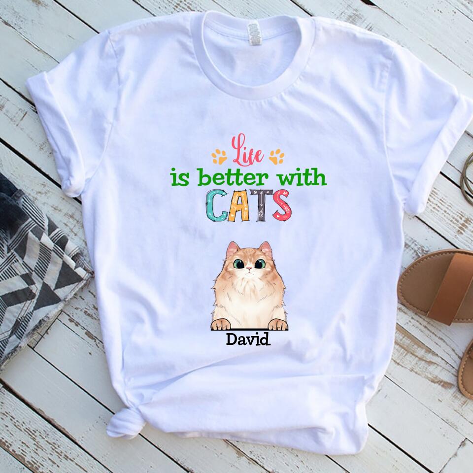 Life Better With Cat Custom Cat Breed Women Shirt For Cat Owner – Trending Perrsonalized