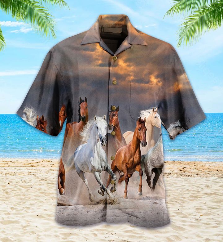 Running Horse Colorful Hawaii Shirt Ha76913