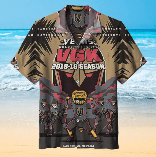 Vegas Golden Knights 2 For Man And Woman Print Short Sleeve Hawaiian Shirt G95