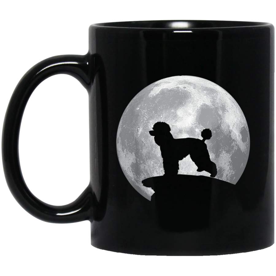 POODLE And Moon Vintage Halloween Costume Mug