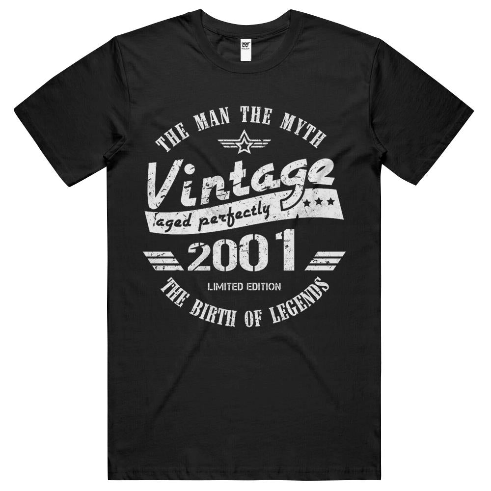 Vintage 2001 – 21St Birthday Gift For Men T Shirts