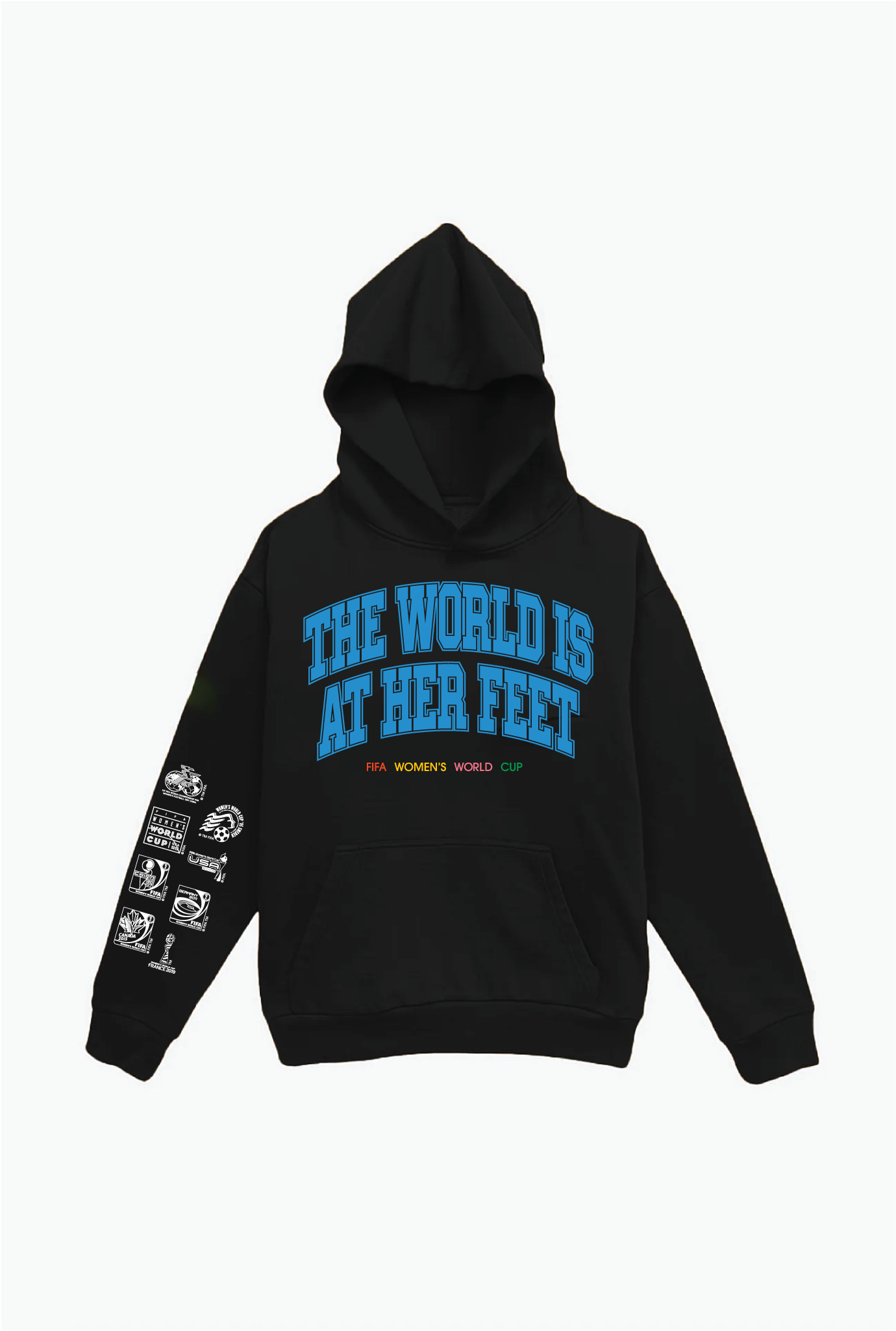 The World Is At Her Feet Heavyweight Hoodie – Black