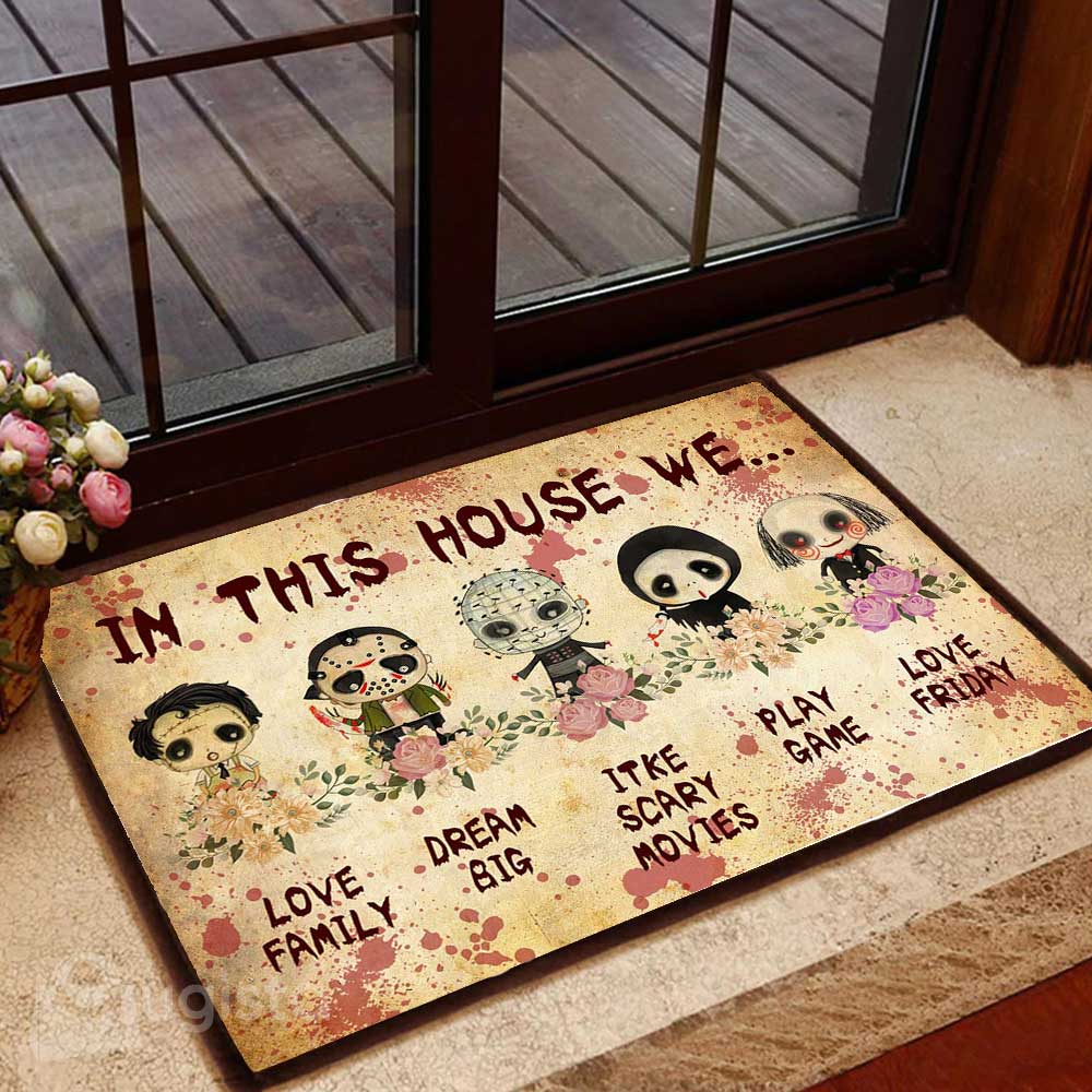 In This House We Horror Halloween 02 All Over Printing Doormat Pre2369