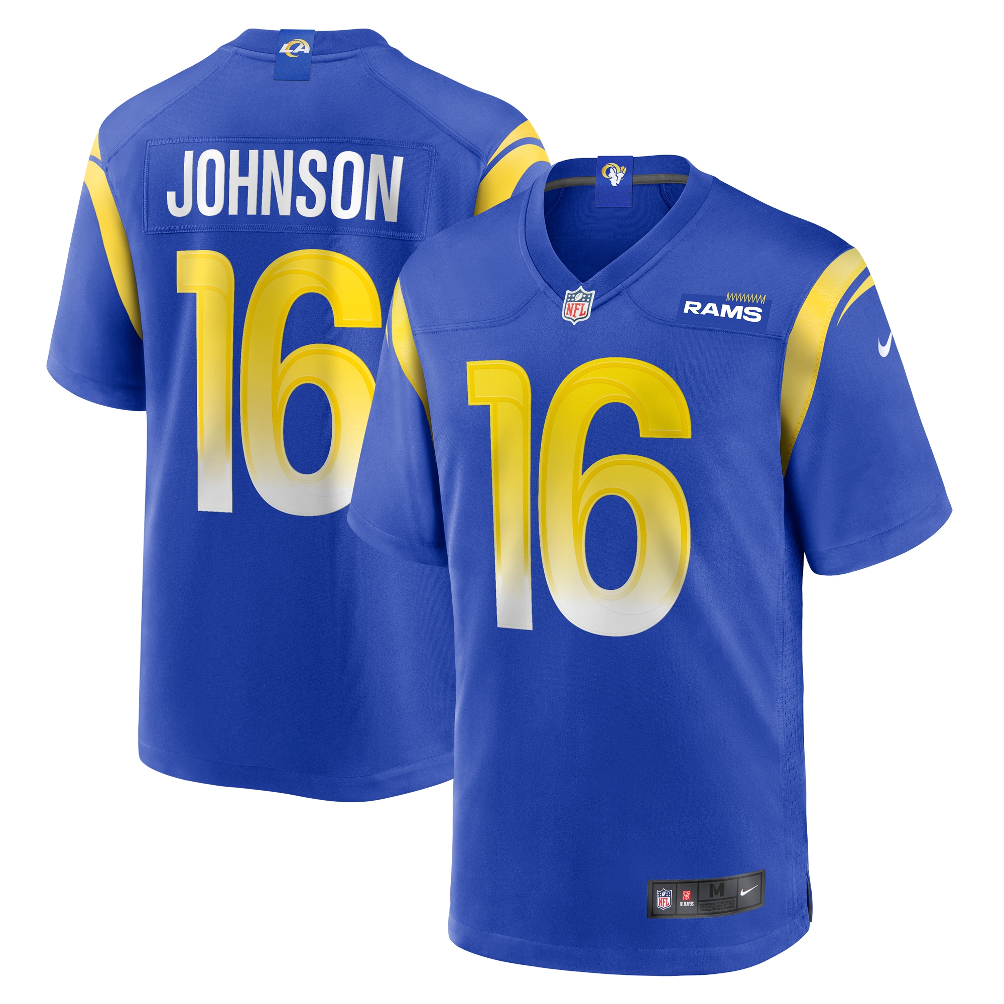 Men’s Los Angeles Rams Tyler Johnson  Royal Team Game Jersey