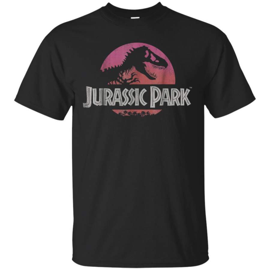 AGR Jurassic Park Distressed Sunset Stencil Logo Graphic Tshirt Jaq T-shirt