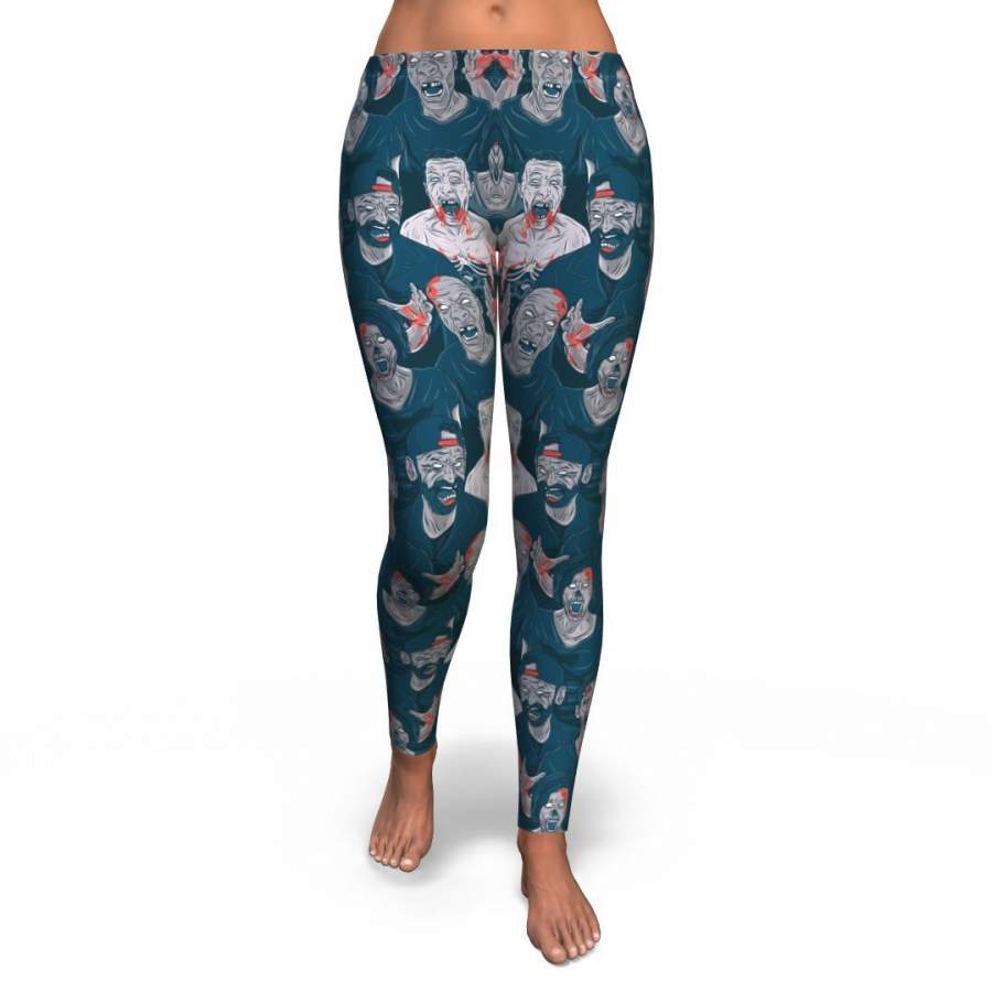 Zombie Halloween Pattern Print Pattern Women Leggings