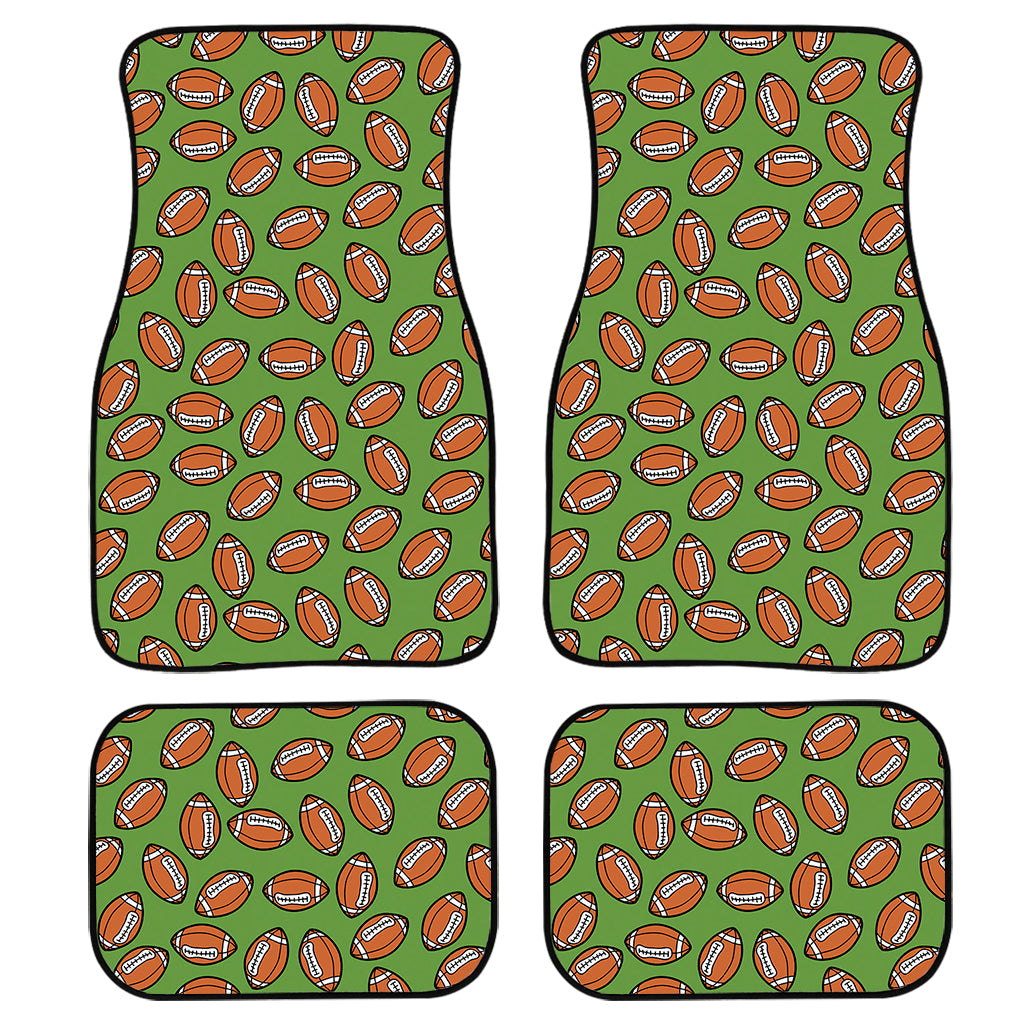 American Football Ball Pattern Print Front And Back Car Floor Mats, Front Car Mat