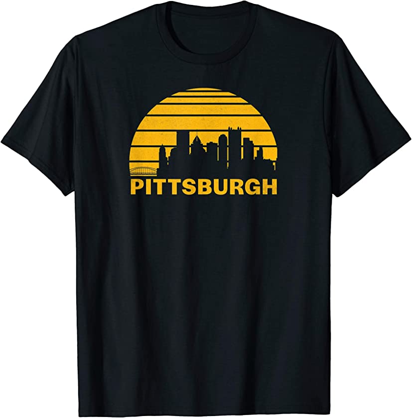 Vintage Pittsburgh Pennsylvania Cityscape Retro T-Shirt