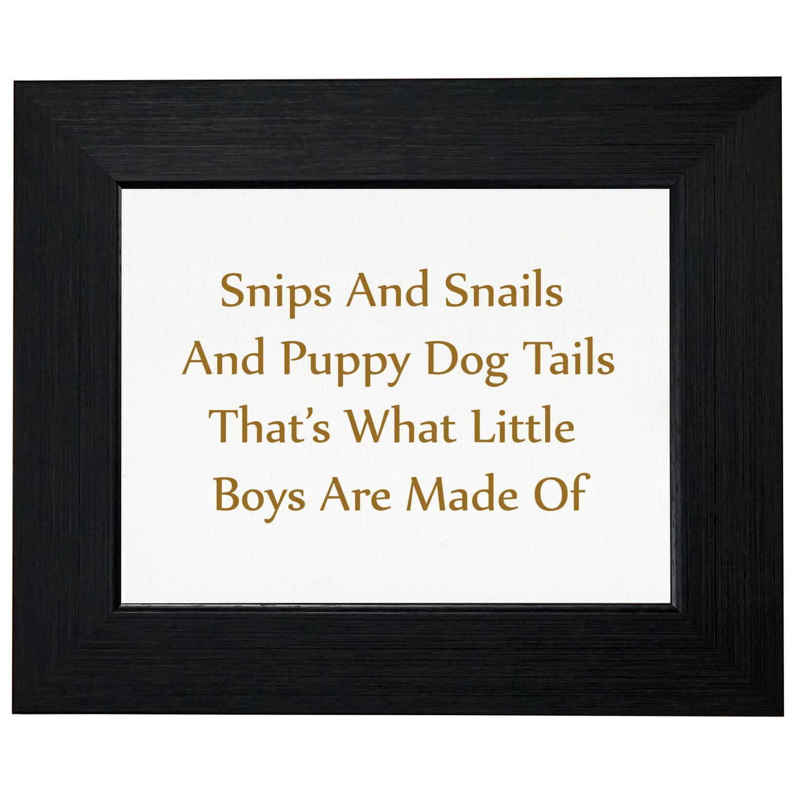 Nursery Expecting – Snips And Snails and Puppy Dog T-Shirt, Framed Print, Pillow, Golf Towel