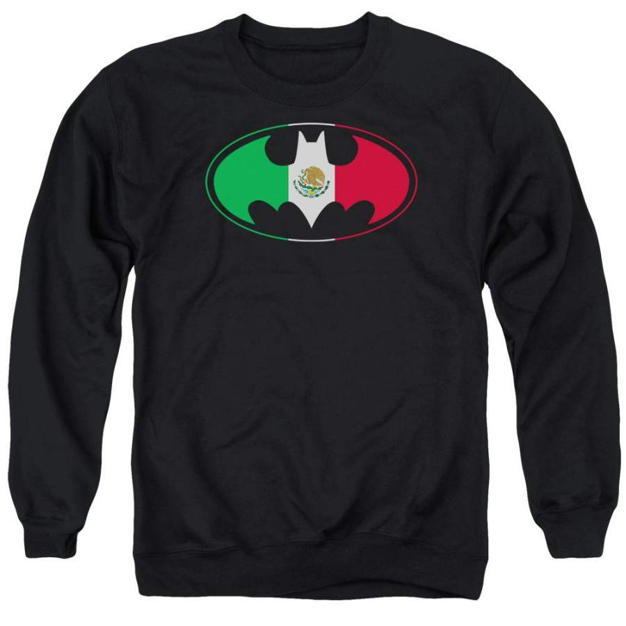 Batman – Mexican Flag Shield Adult Crewneck Sweatshirt