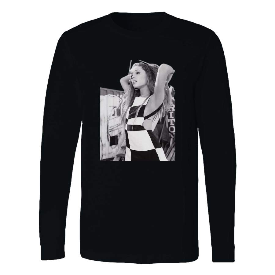 Ariana Grande Camouflage Indie Rocker Hipster Long Sleeve T-Shirt