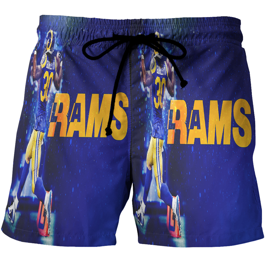 Los Angeles Rams Todd Gurley1 3D All Over Print Summer Beach Hawaiian Short