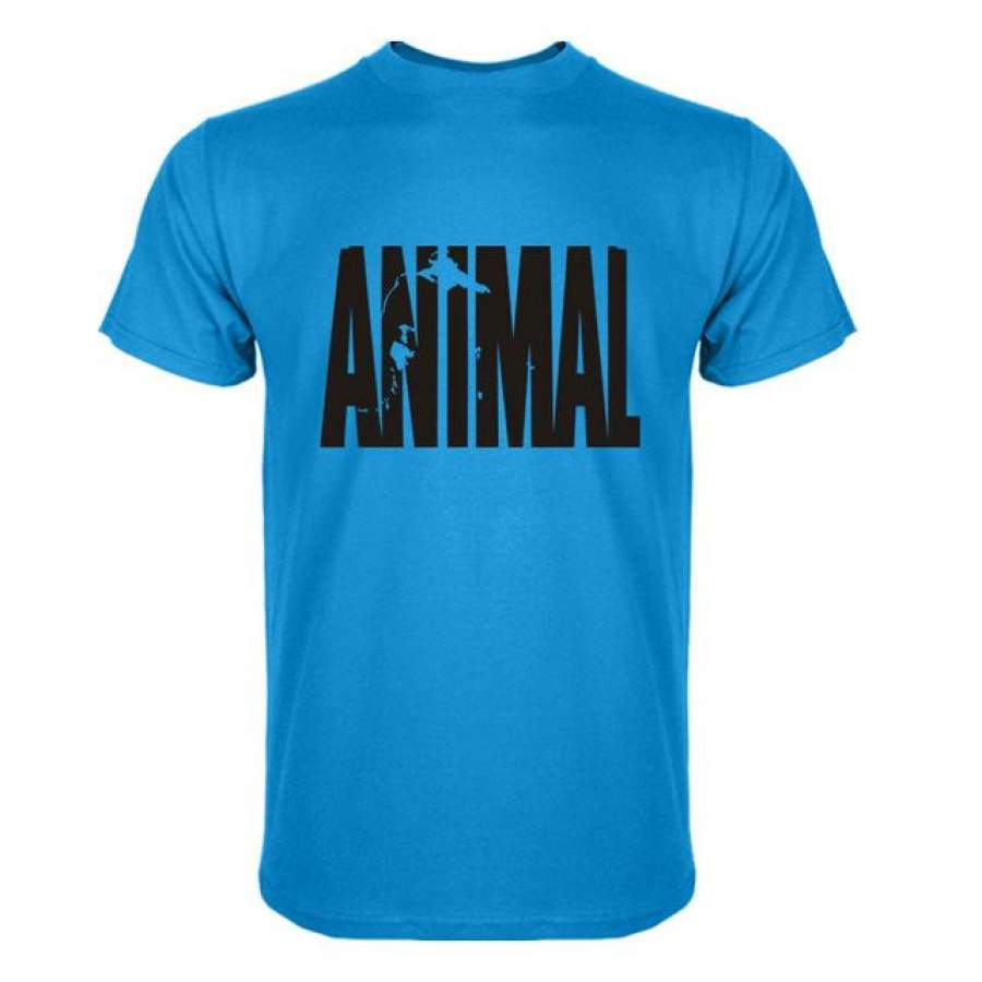 Animal print muscle bodybuilding t shirt