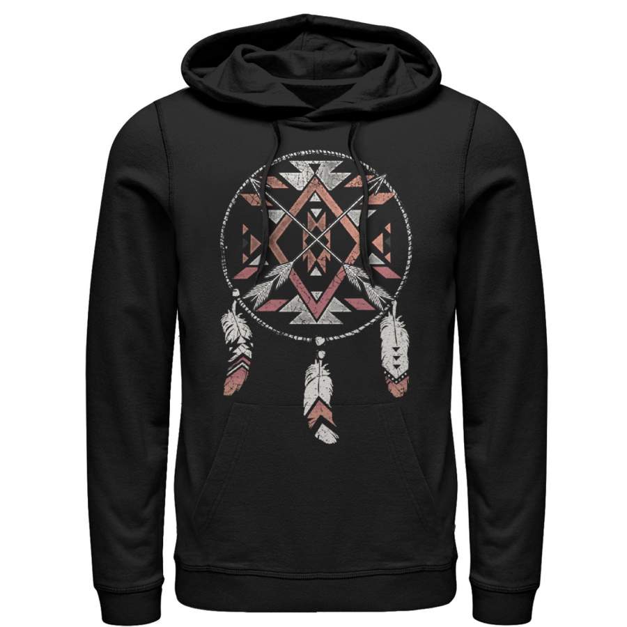 Lost Gods Men’s Arrow Dream Catcher  Lightweight Hoodie Black