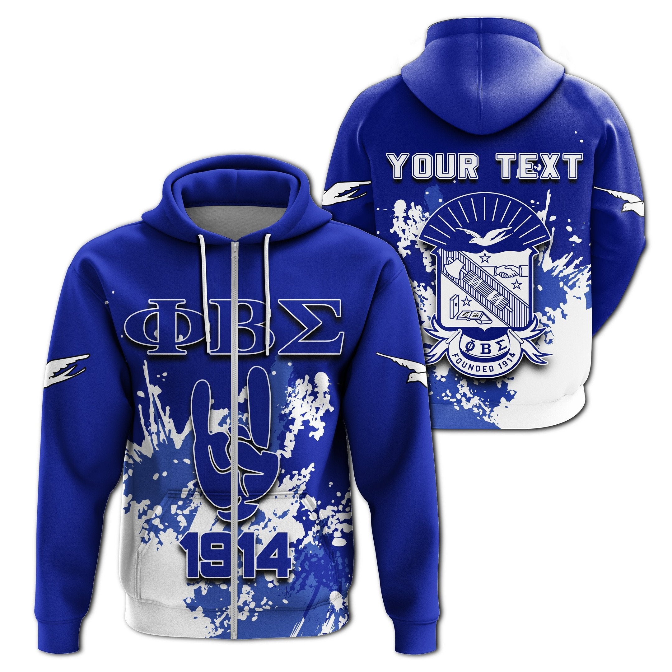 Fraternity Hoodie – Phi Beta Sigma Zipper Hoodie Customize Spaint Style