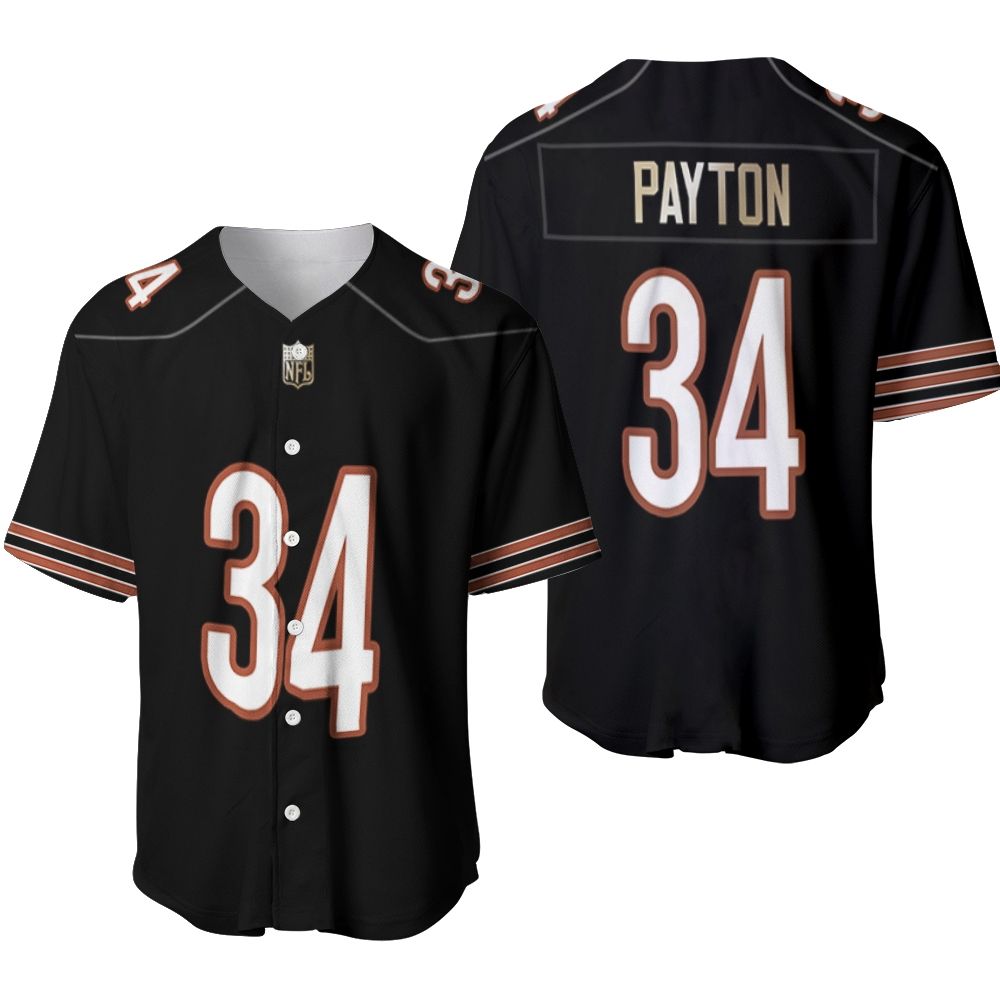 Chicago Bears Walter Payton #34 NFL American Football Legacy Vintage Navy 3D Designed Allover Gift For Bears Fans Baseball Jersey