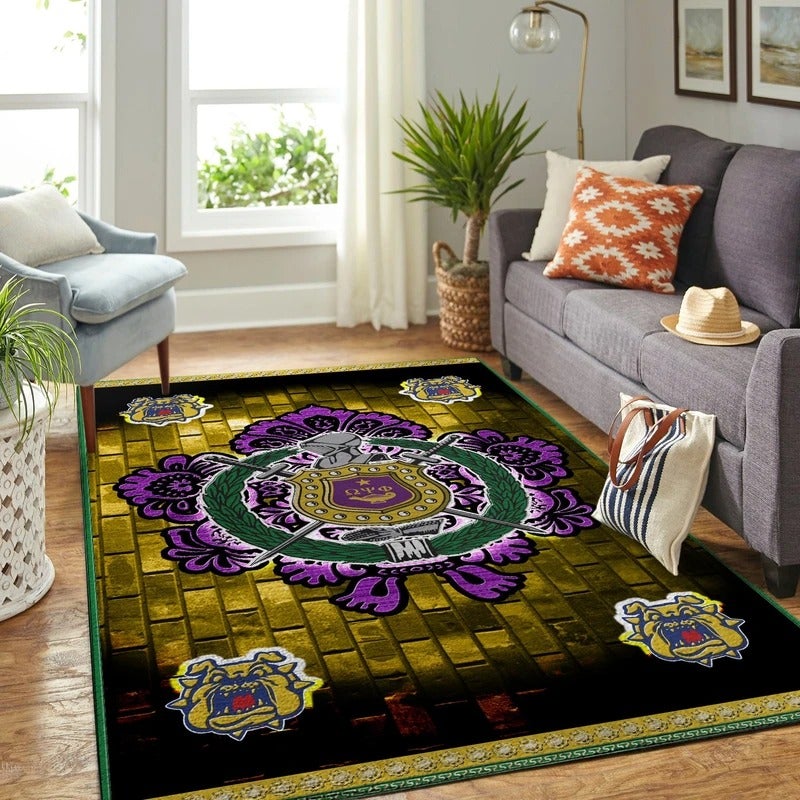 Wonderprint Area Rug Shield Of Omega Psi Phi Bulldog Lt10