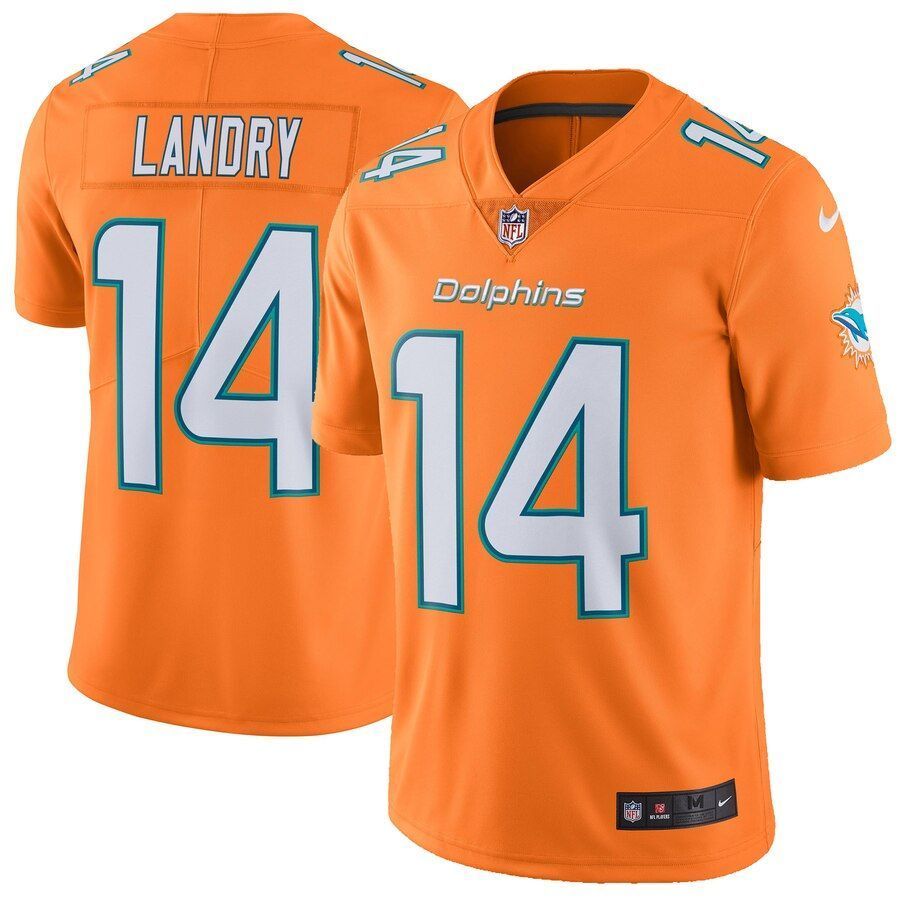 Jarvis Landry Dolphins Vapor Untouchable Color Rush Limited Player Jersey Orange 2019