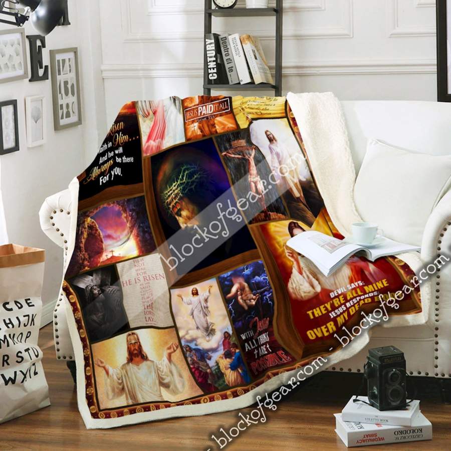 With Jesus All Things Are Possible Sofa Blanket