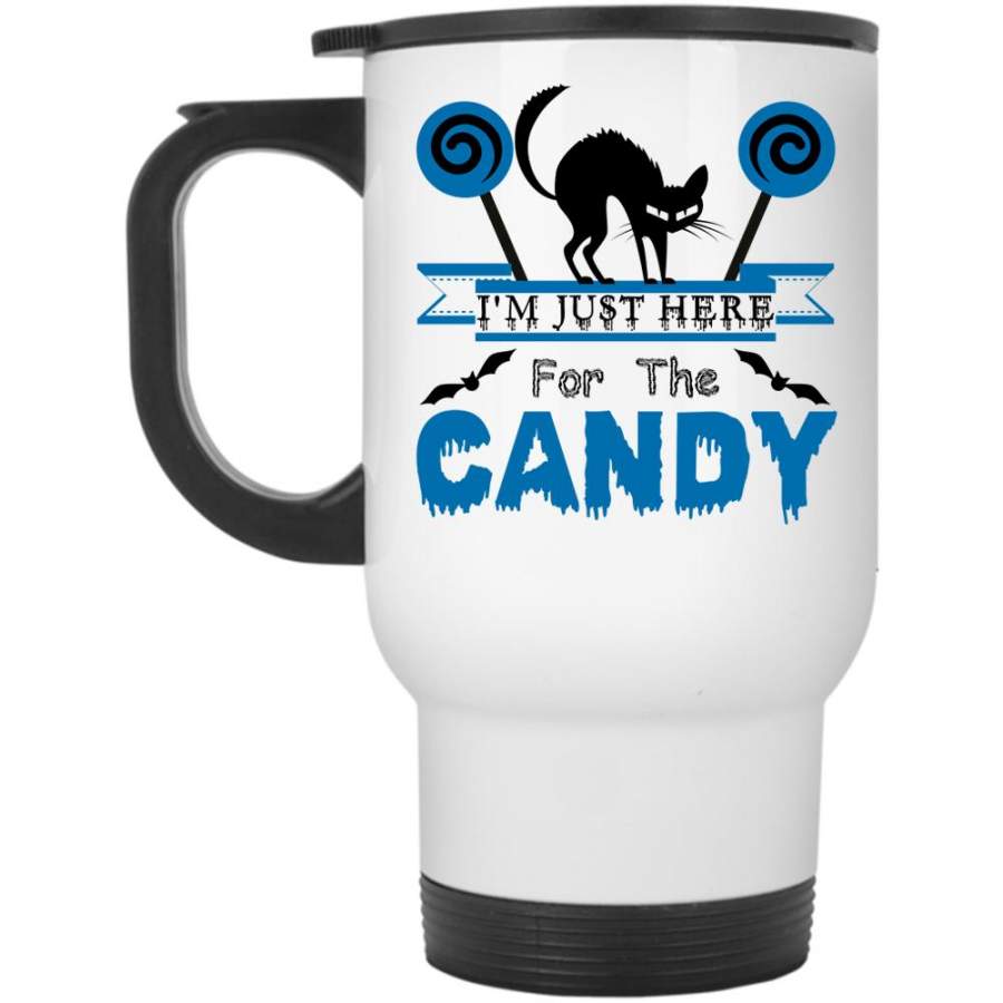 Cute Cats Travel Mug, I’m Just Here For The Candy Mug