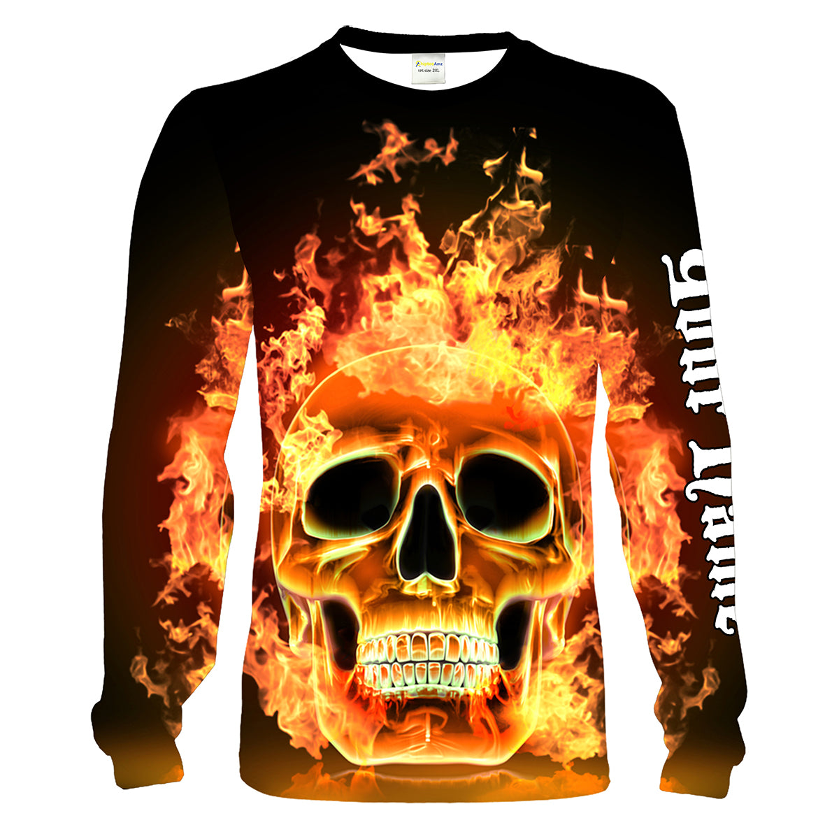 Custom Flaming Skull shirt, Personalized Skull gifts for men, women and kid – Chipteeamz IPHW781