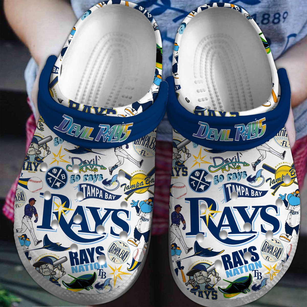 Tampa Bay Rays MLB Sport Crocss Crocband Clogs Shoes Comfortable For Men Women and Kids