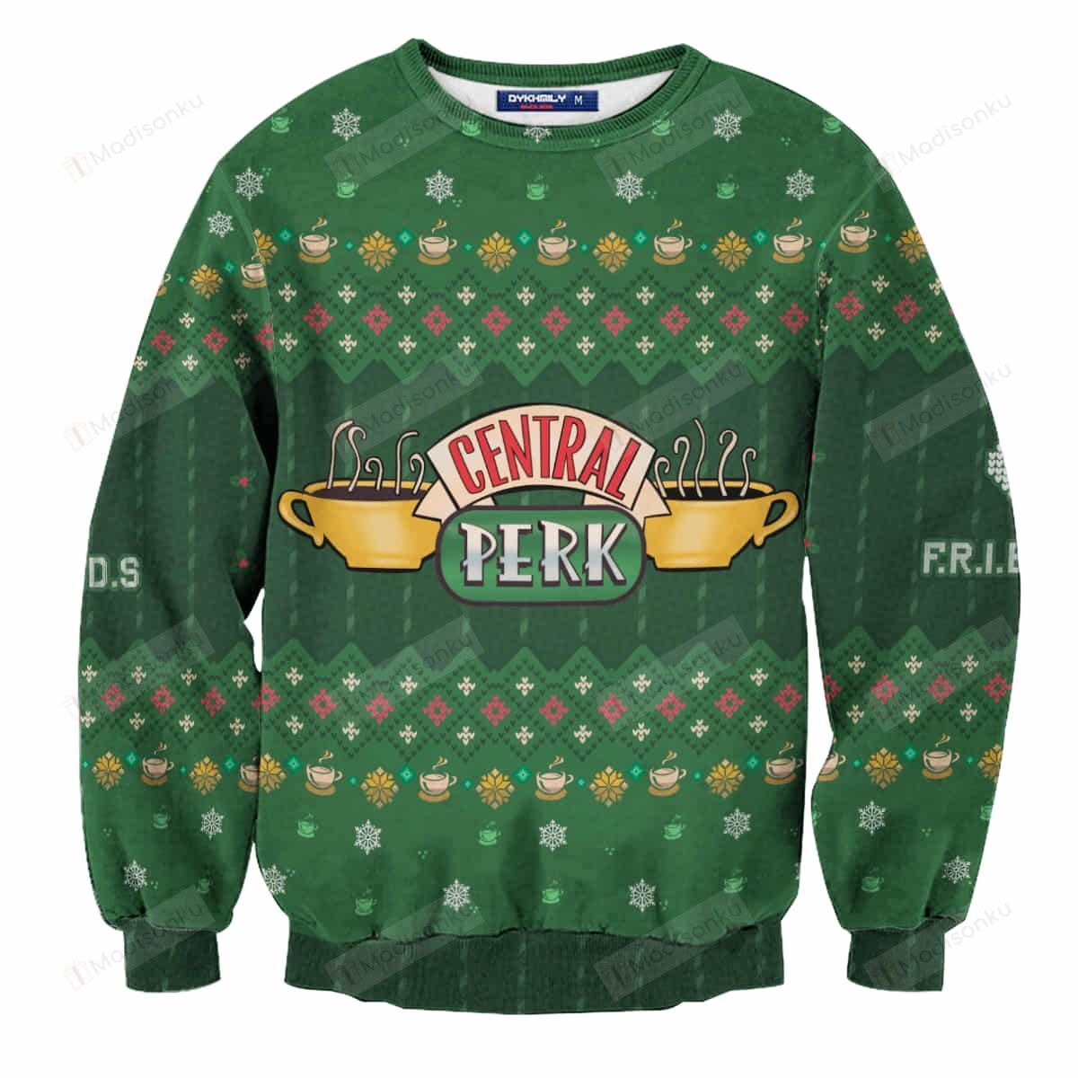 Central Perk For Unisex Ugly Christmas Sweater, All Over Print