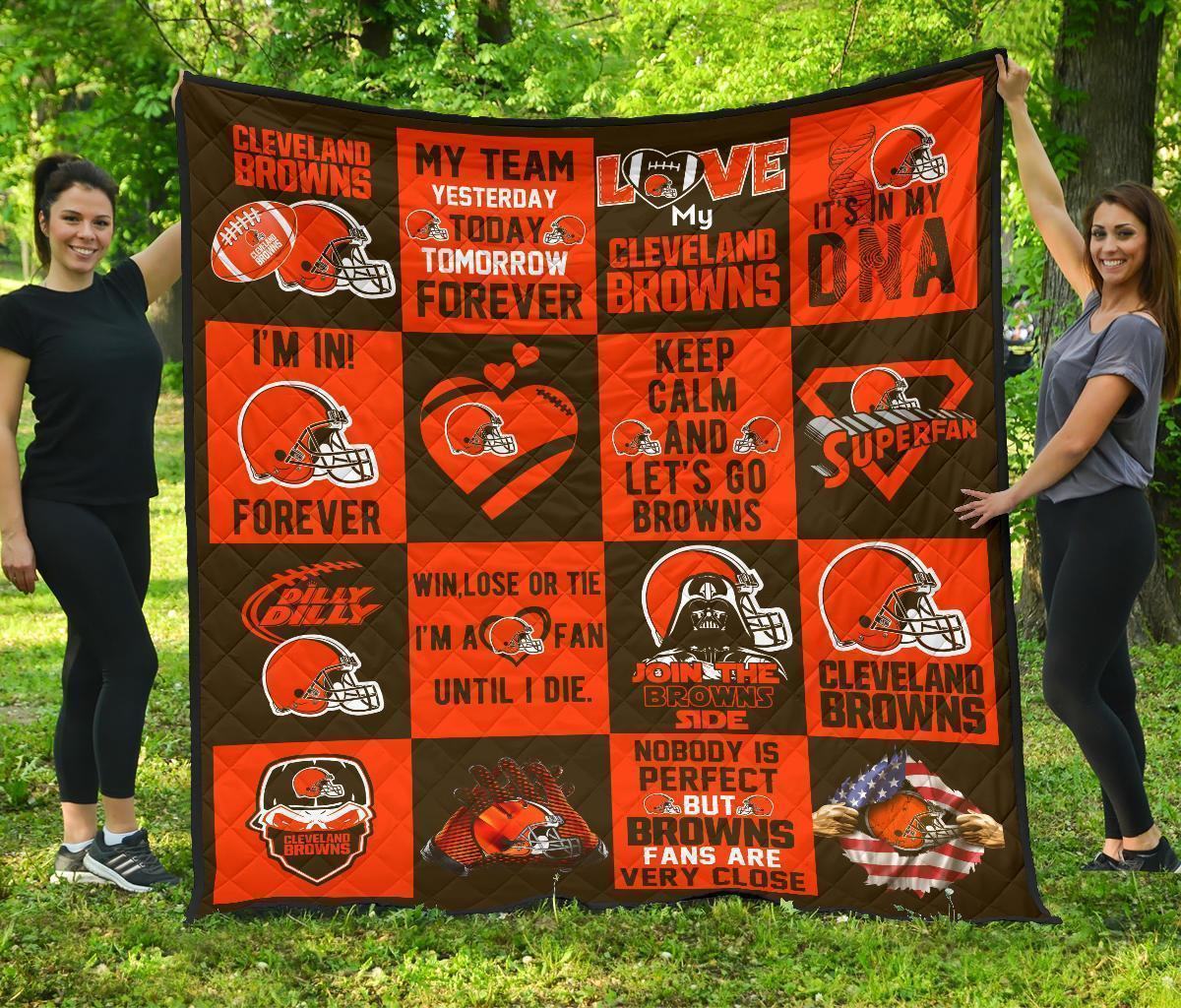 Fan Cleveland Browns Quilt Blanket Amazing Gift Idea