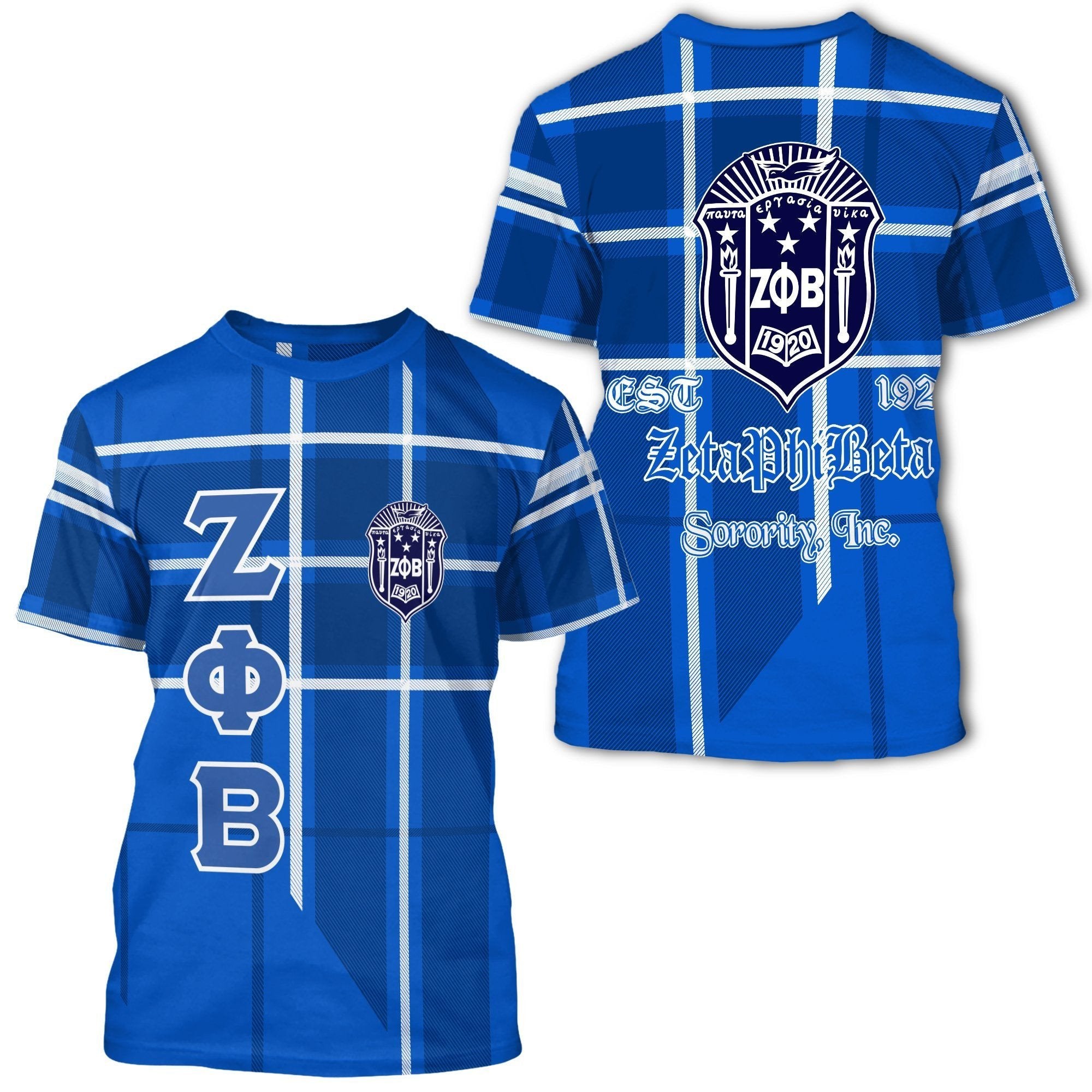 Sorority Tshirt – Zeta Phi Beta Burberr Style Tshirtn