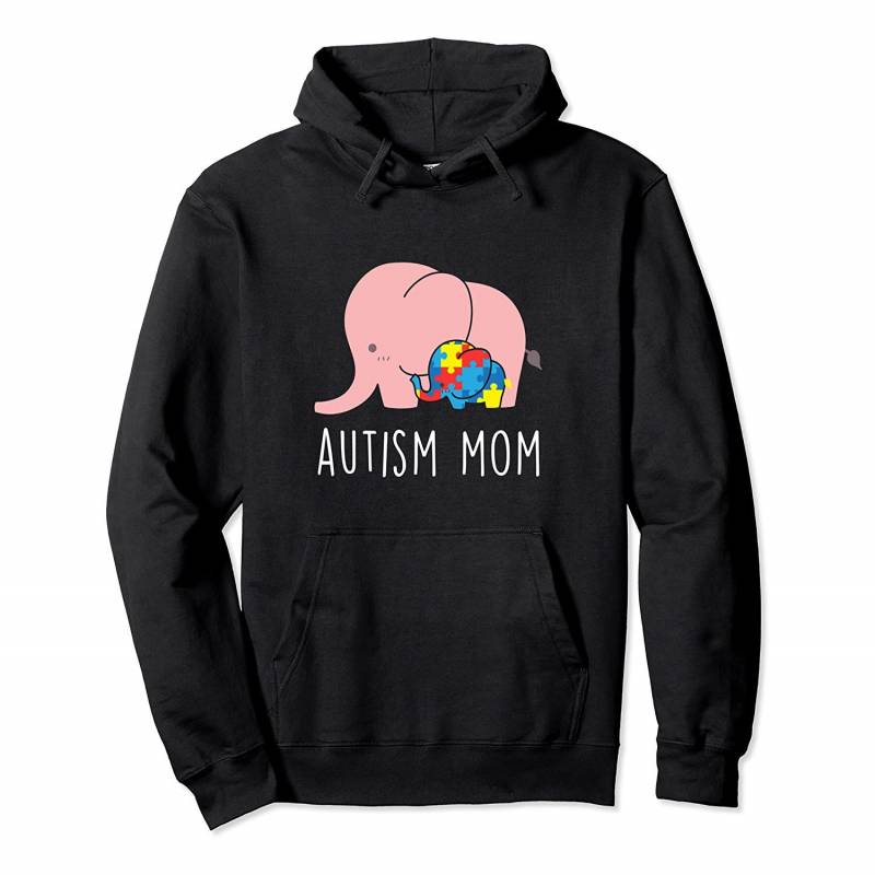 Autism Awareness Autism Mom Elephant Pullover Hoodie